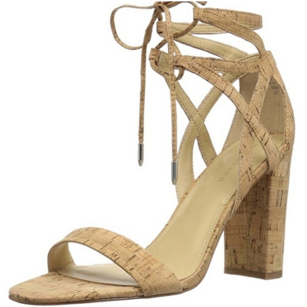 Marc Fisher Strappy Cork Block Heel Sandals